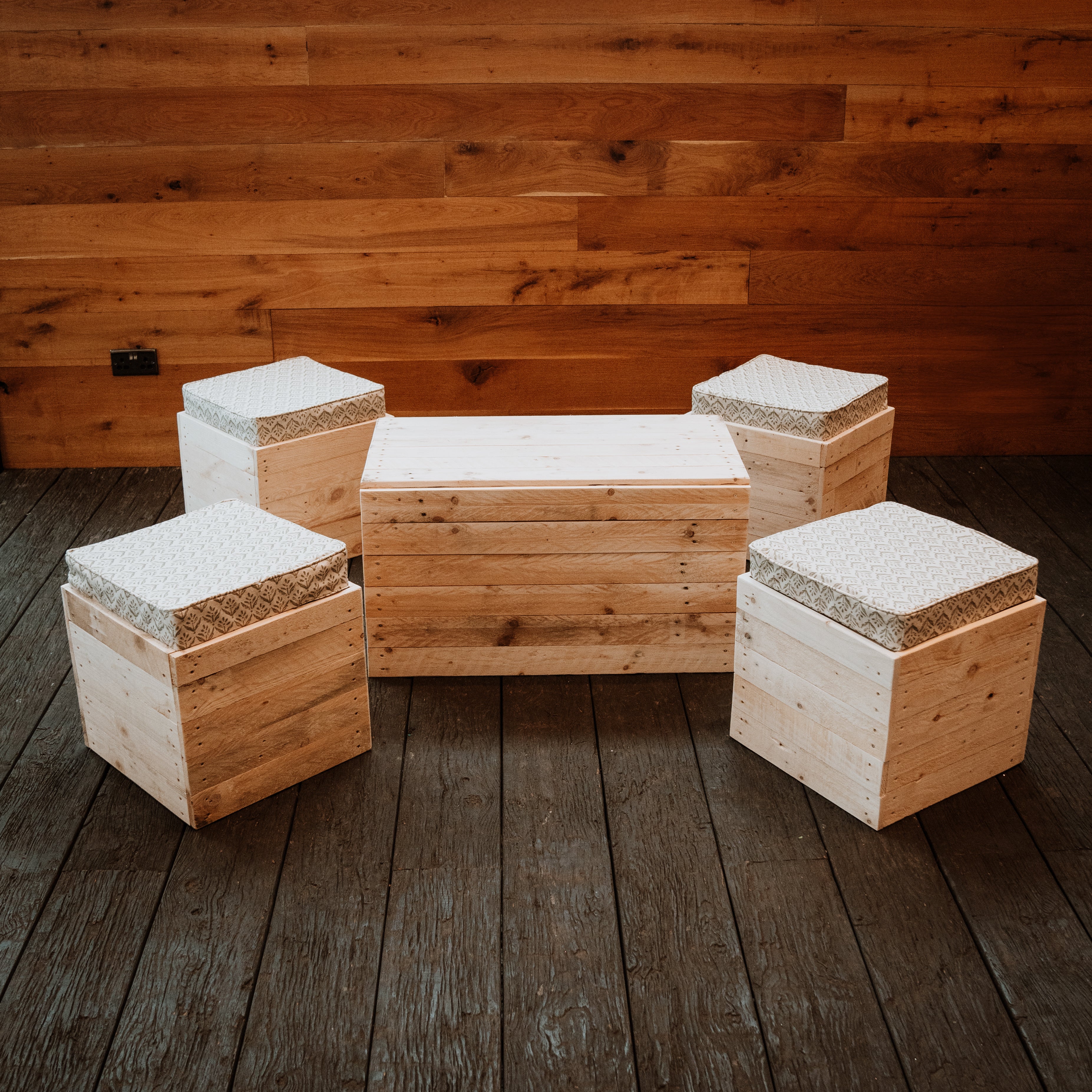 Olive Pallet Seating Area