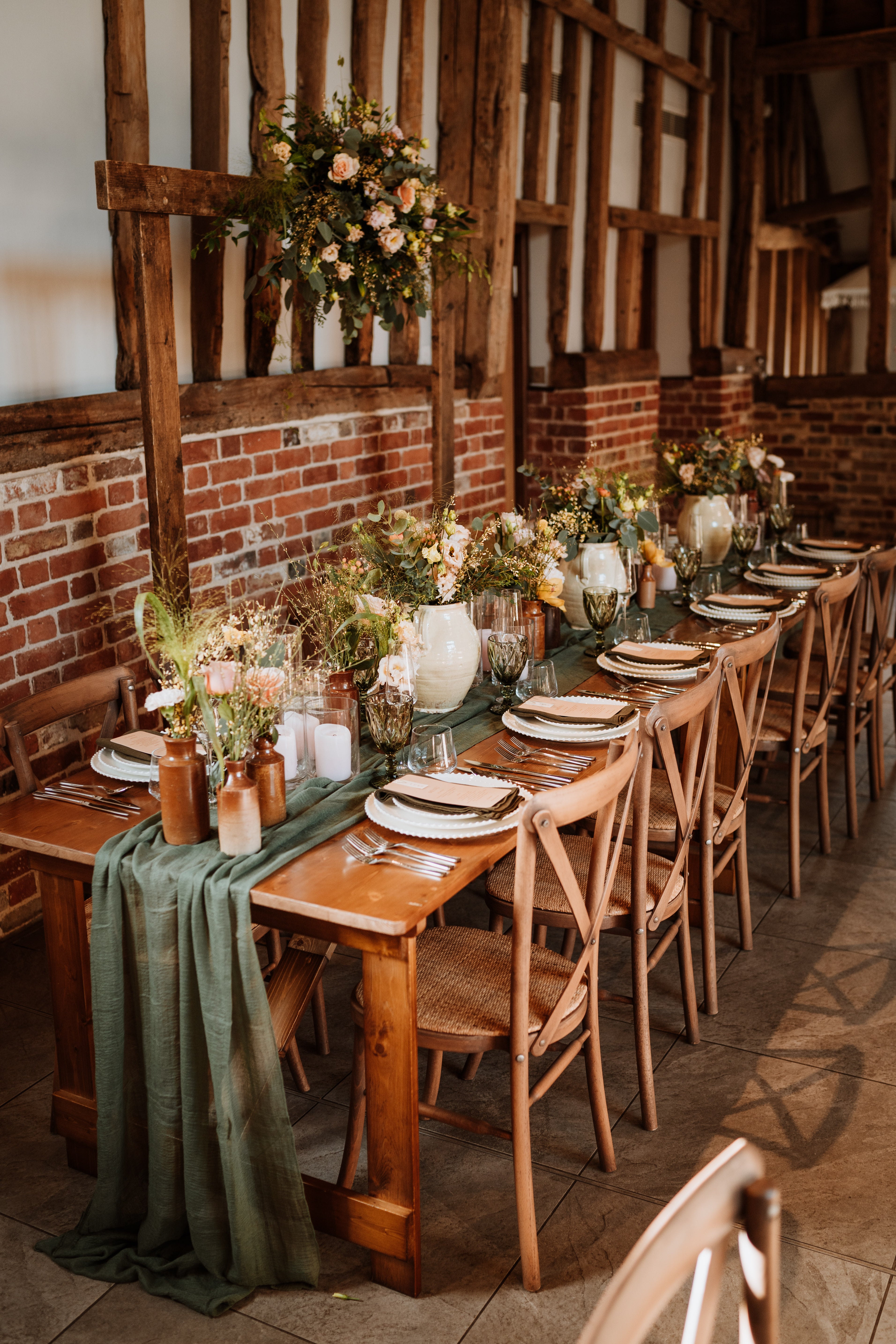 Wooden Pine Trestle Table